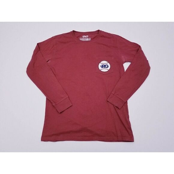 Rowdy Gentleman George Bush Washed Red Medium Pocket T-Shirt Tee Long Sleeve - Picture 8 of 8